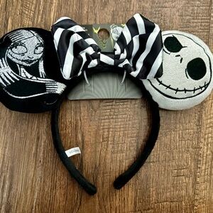 NEW Disney Nightmare Before Christmas B&W NBC Jack & Sally Ears Headband Primark